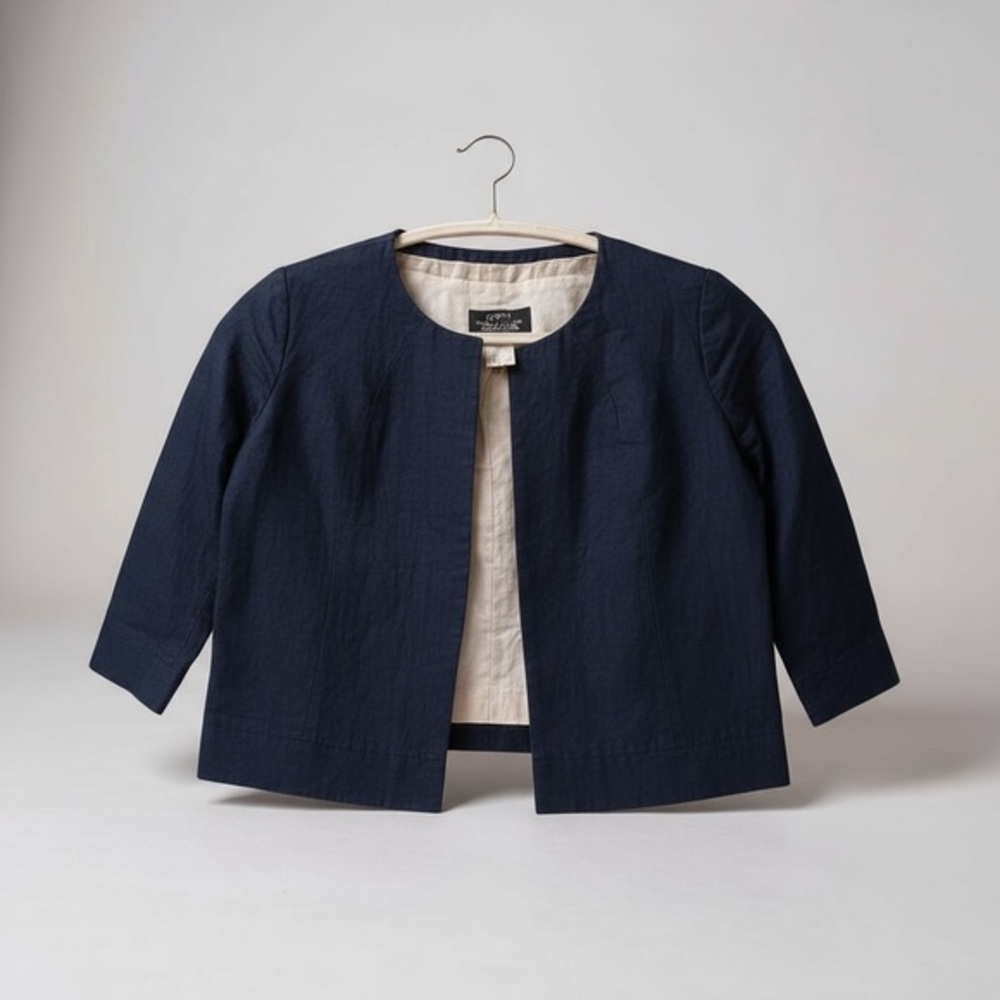 J. Crew Midnight Blue Open Front Blazer